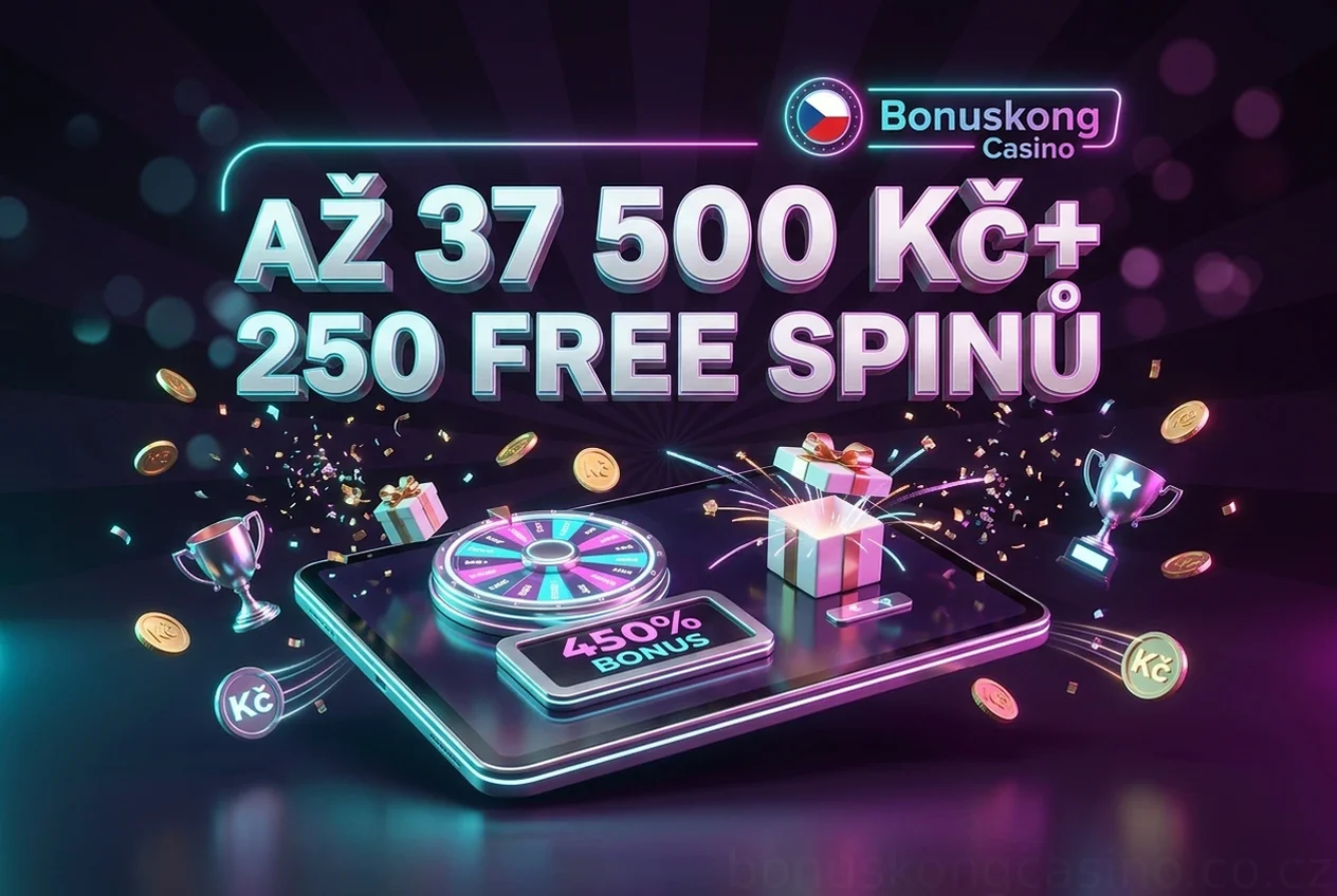 AŽ 37 500 Kč+ 250 FREE SPINŮ